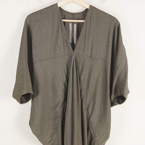 Rick Owens Draped Kite Cyclops 2016 Viscose Green Tunic Dress Womens Sz 6 US - Picture 2 of 15